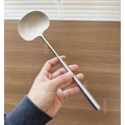 304不锈钢炒勺贵州炒菜瓢家用铁铲子腰子勺短柄小号锅铲打菜汤勺