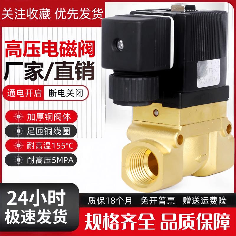 高压电磁阀水阀气阀5404-02/03/04/06/08吹瓶机船用高压阀220V24V