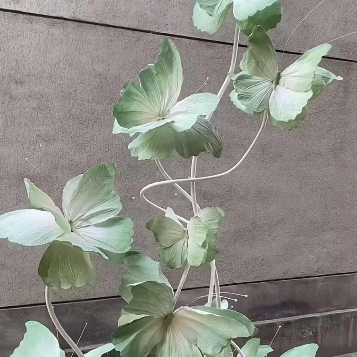染色蝴蝶纸艺橱窗美陈拍摄立体舞台布置摄影道具纸花成品婚庆婚礼