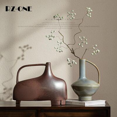 Rzone Wabi-Sabi风格设计师桌面展示装饰创意抽象几何异形陶瓷花