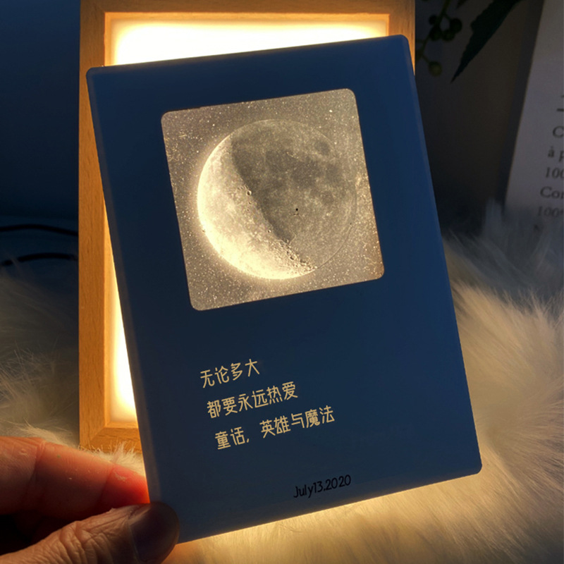 纪念日生日贺卡出生月亮胶片卡片