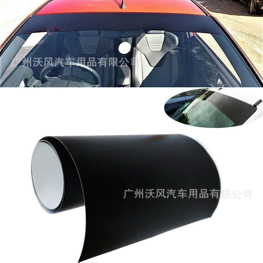 汽车前挡风玻璃贴花 黑色130*21CM遮阳挡阳乙烯基遮阳板贴纸 D491