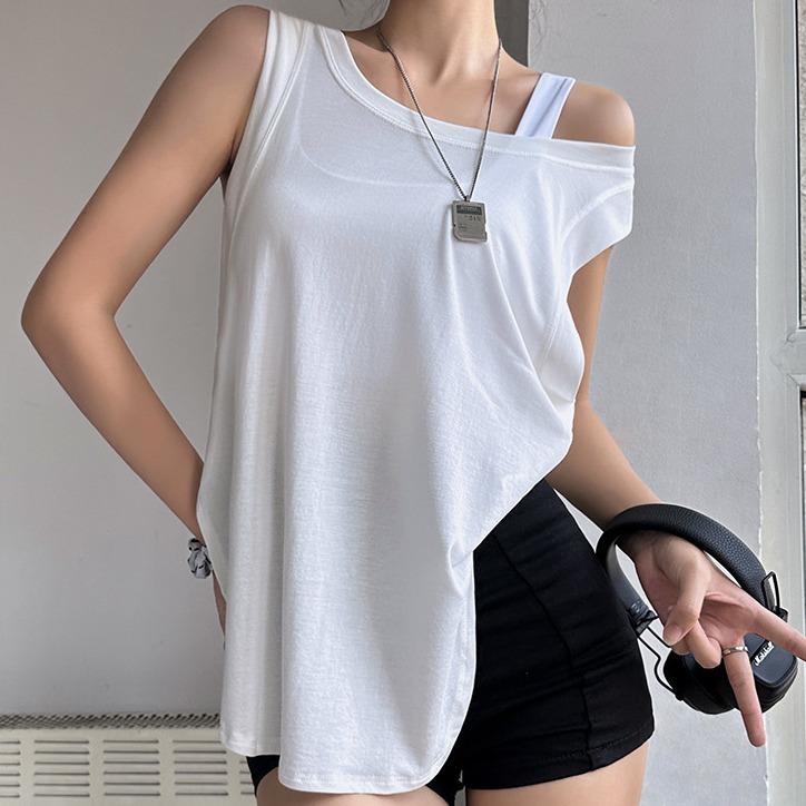 top and women slim Pilates cover-up fitness yoga sleeveless