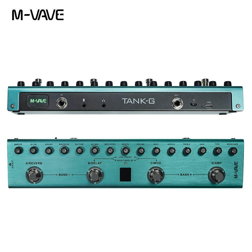 M-VAVE 电吉他效果器综合效果器延迟混响TANK-G跨境亚马逊
