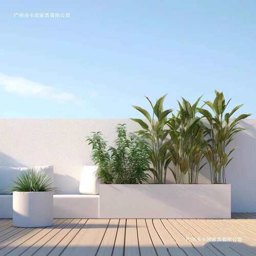不锈钢花箱户外种植箱隔断围栏组合铁艺长方形售楼部餐厅造景花槽