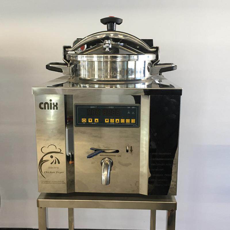 一喜油炸锅22L不锈钢压力炸鸡炉台式电热炸炉单缸高压炸锅