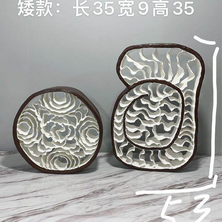 欧式雕花装饰陶瓷贴花全手工打造圆形门心花青花瓷圆盘摆件创意