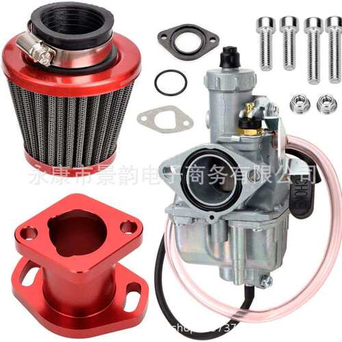 卡丁车212cc GX200 6.5hp CT200U KT196进气管空滤VM22化油器套件