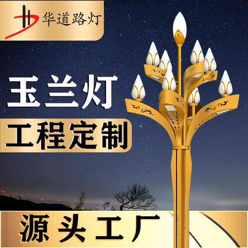 玉兰灯LED中华灯八叉九火大型景观灯市政工程小区学校道路led照明