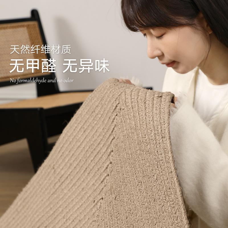 家用手工编织黄地积毯耐麻脏易打理约意简式客朵克尔-厅大面卧室