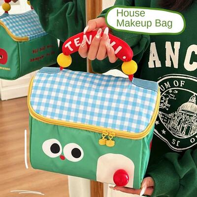 Cute Cottage Makeup Bag Large Capacity Multifunctional Fresh