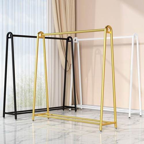 铁艺货架服装店展示架金色女装落地式挂衣架童装陈列架中岛架