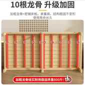 实木折叠单人床小床办公室午休床实家用硬厚板加dtyu全木