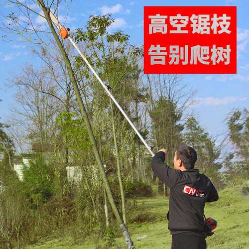 新品伸缩高枝锯 汽油四冲程修枝锯伸缩杆高枝剪锯 高空树枝锯小滕