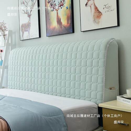 纯棉通用软新包床床头罩全包头RGC套盖背布年款弧形欧式靠罩