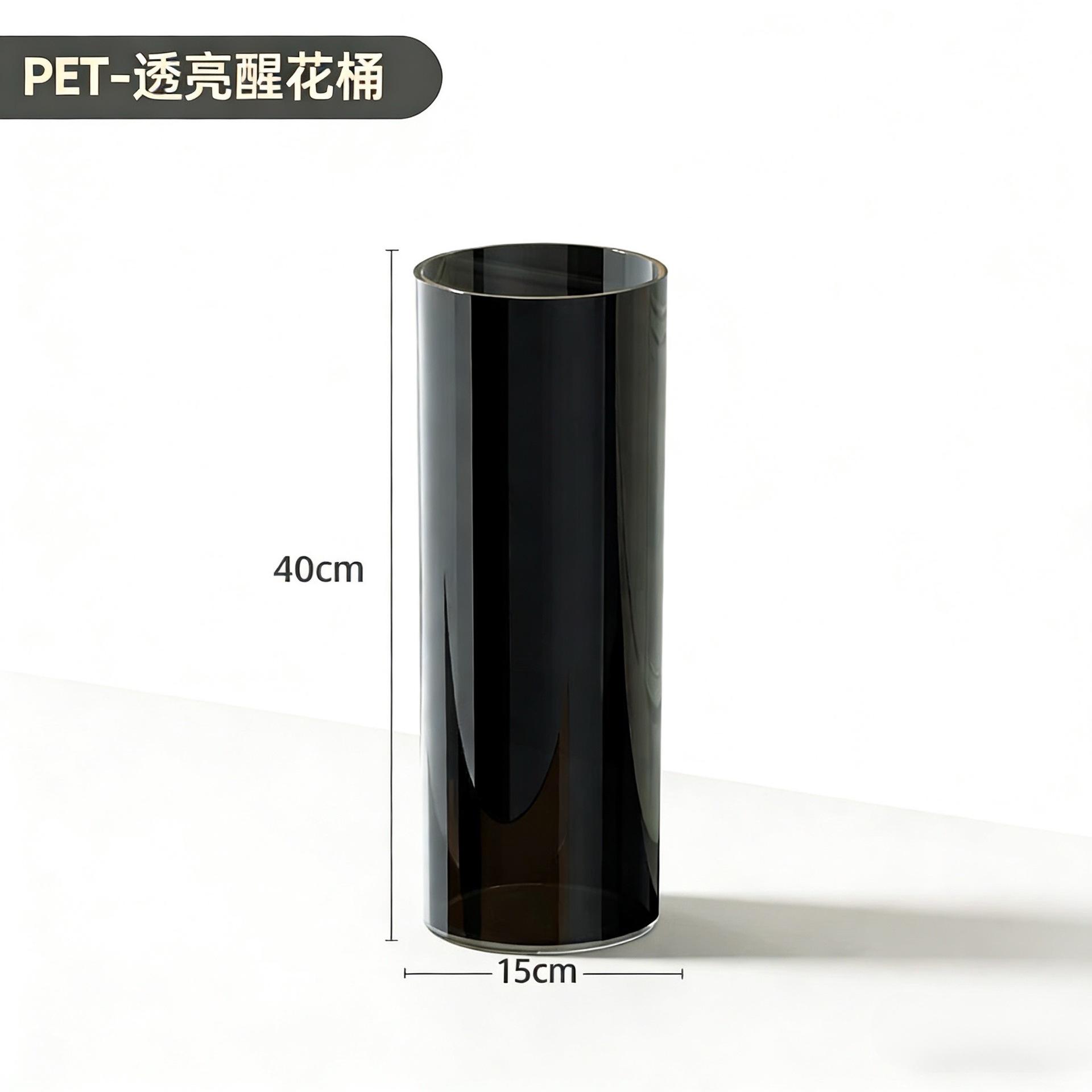 花桶空桶专用塑料家用插花法式花束圆形简约花器装饰鲜花摆件大绿图片