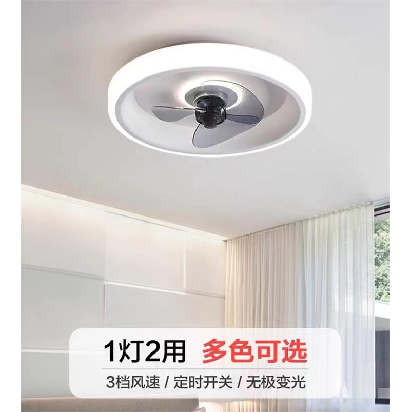 吸顶风扇灯卧室现代简约客厅餐厅儿童隐形家用带电风扇吊扇灯一体图片