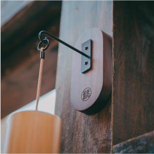 风弦之诗风铃壁挂黑胡桃无冲孔壁挂钩不干胶阳台装饰挂件