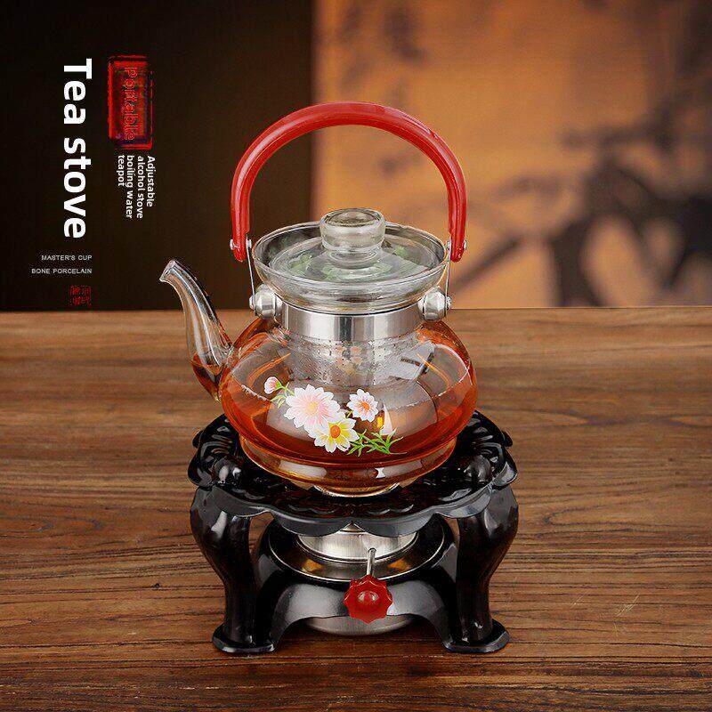 采购产品户外茶炉，覆古酒精炉，玻璃壶，餐厅茶座，便携式泡茶隔
