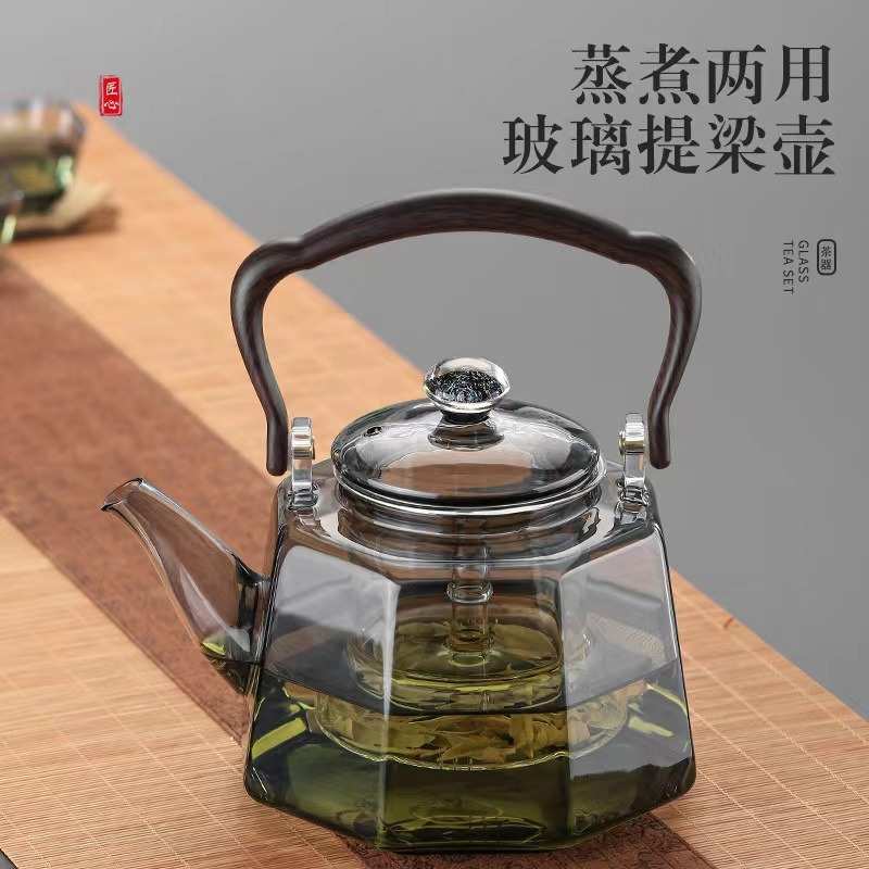 新款耐热玻璃煮茶壶家用蒸煮一体泡茶壶大容量高硼硅电陶炉专用壶