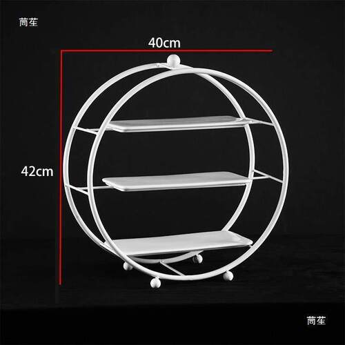White Iron Dessert Table Ornament Display Stand Cake Tray
