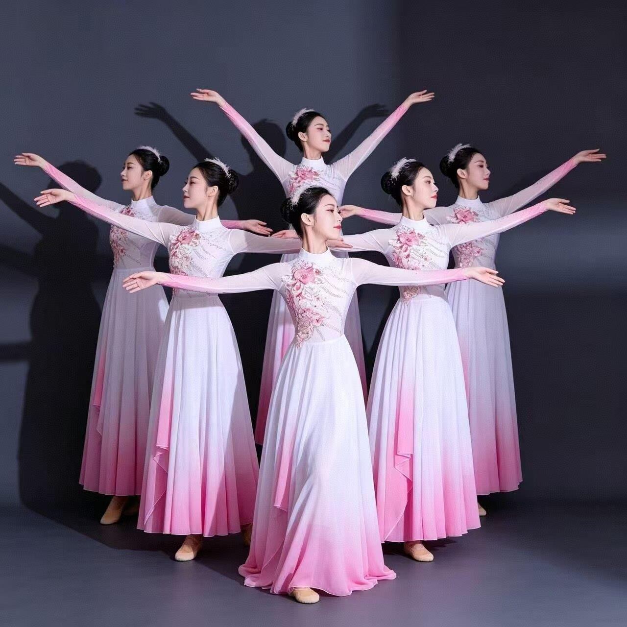 开场舞大摆裙演出服女大气2026新款中国风歌伴大合唱现代舞蹈服装