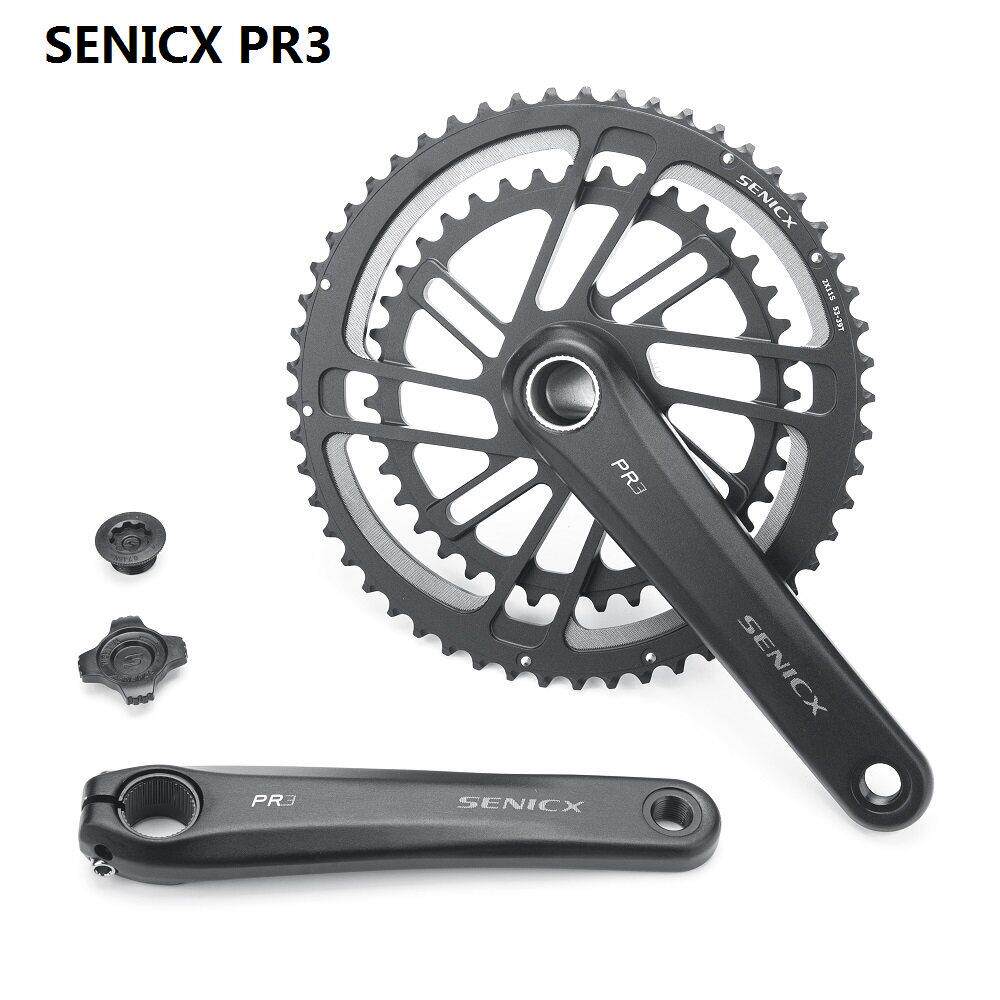 Senicx Pr3公路自行车曲柄组超轻曲柄24毫米轴中心轴铝合金