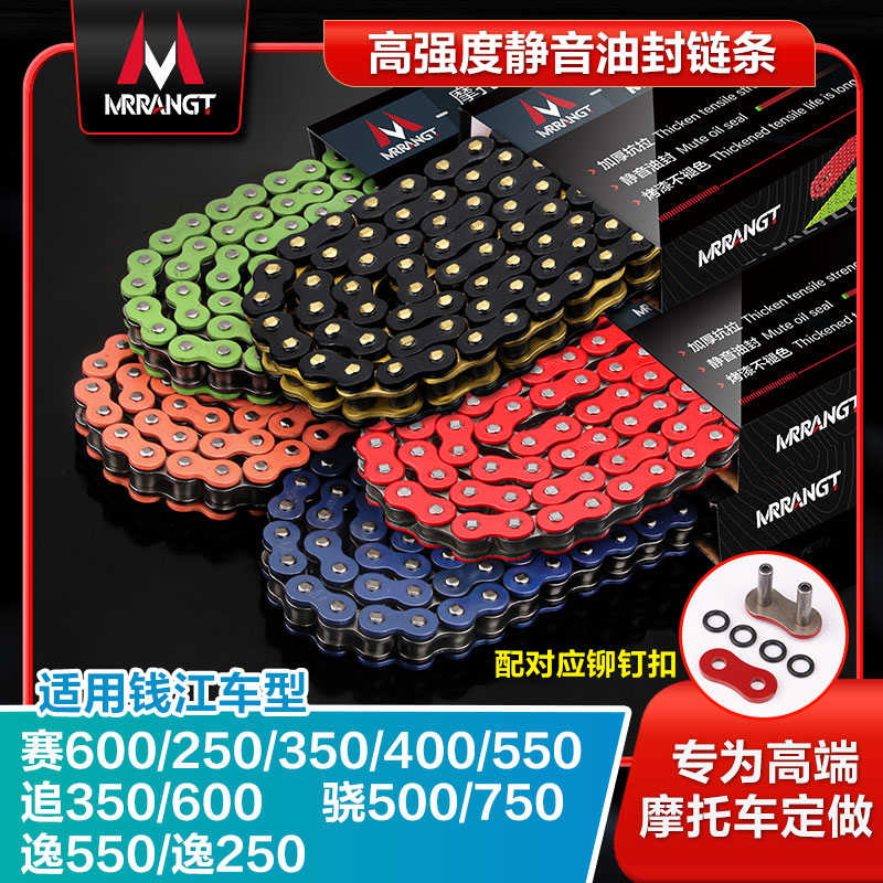 适用钱江追赛600/250/350/400/450/550骁500/750静音油封链条牙盘