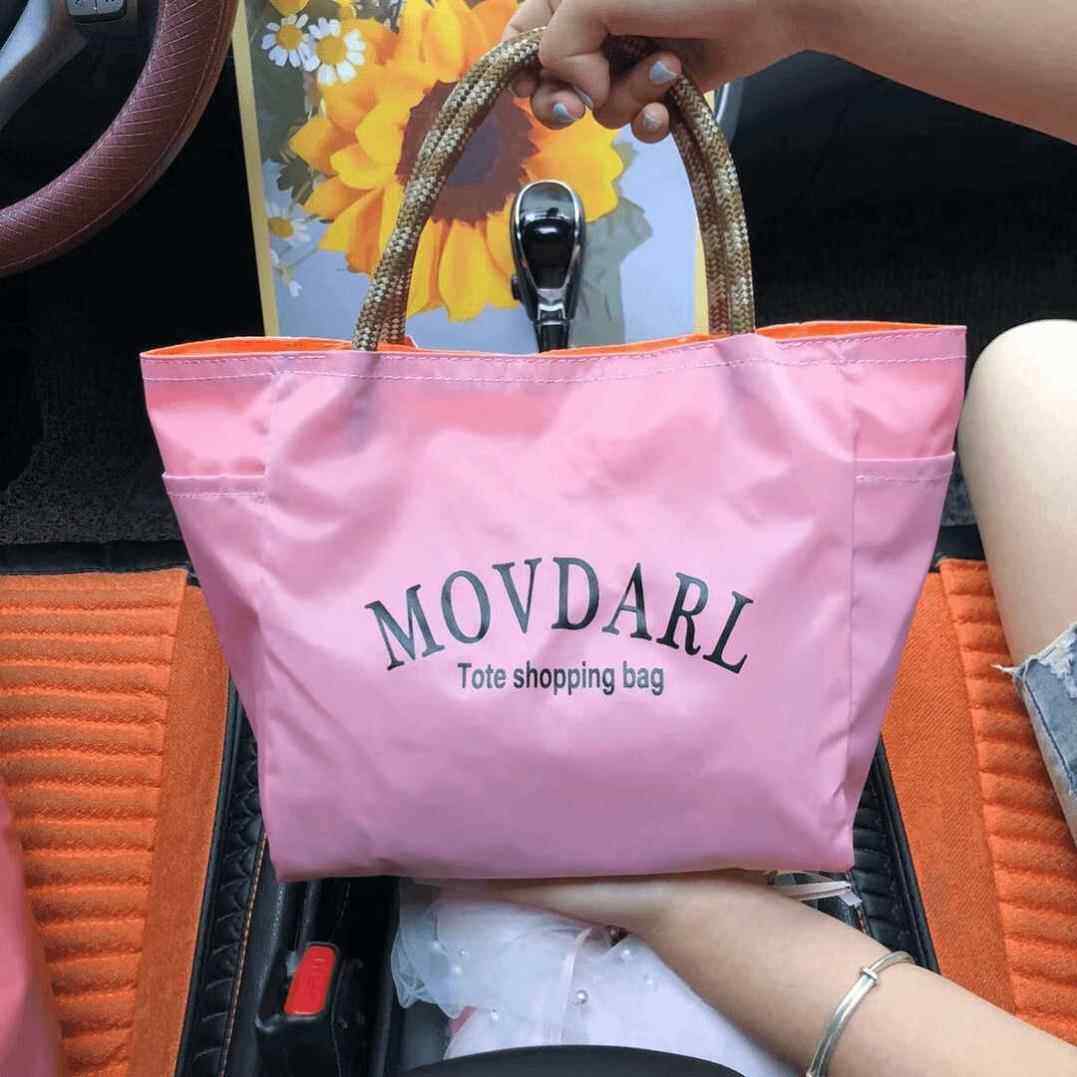 新款韩版时尚休闲手提包饭盒包外出通勤字母印花撞色手提袋,箱包皮具/热销女包/男包,托特包,淘宝优惠券,粉丝福利购,淘宝优惠卷