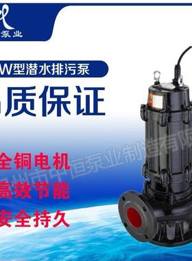 中恒泵业直销QW80-30-8-2.2潜水式排污泵污水泵移动立式无堵塞