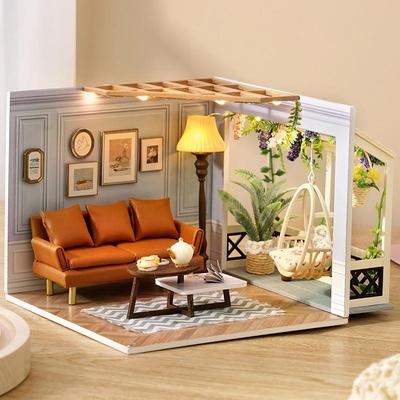 悠然咖啡店diy小屋手工拼装木制模型微缩3d立体拼图男生日礼物女