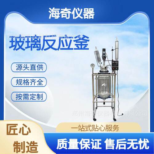 1-200L双层玻璃反应釜实验室球形搅拌装置高密封玻璃反应器实新