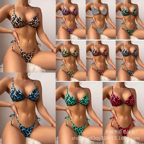 Ladies' split swimsuit backless three-point style