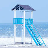 防腐木瞭望塔文旅景区营地凉亭瞭望台海边救生站木质沙滩景观小屋