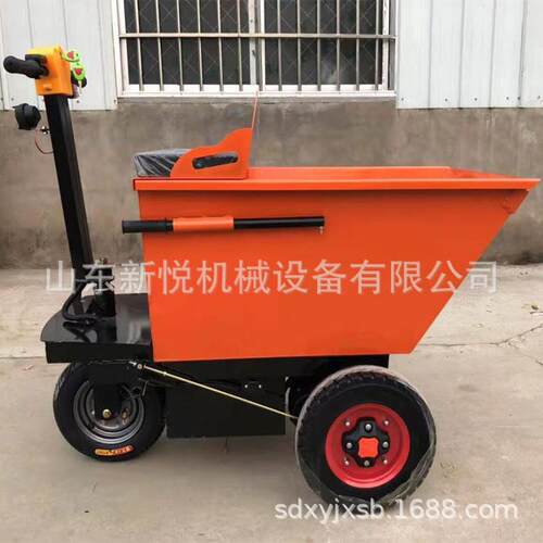 电动三轮工程灰斗车建筑工地运料三轮车养殖场拉粪翻斗车