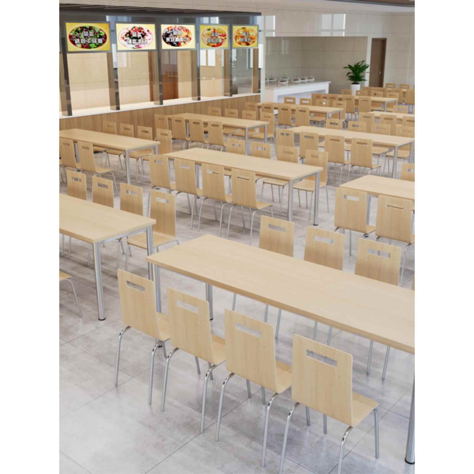 不锈钢食堂餐桌椅4人工厂桌子学校职工员工餐厅桌椅学生食堂餐桌