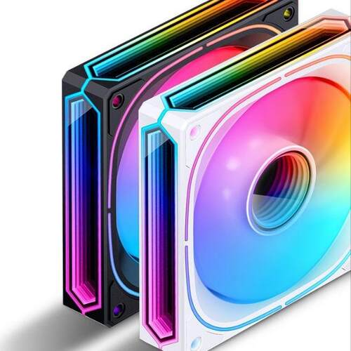 乔思伯FR-505散热风扇12cm千层镜ARGB灯光pwm温控棱镜cpu水冷
