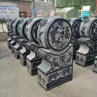 门墩 抱鼓石 青石圆鼓门口摆放石门鼓门当做旧优惠石鼓
