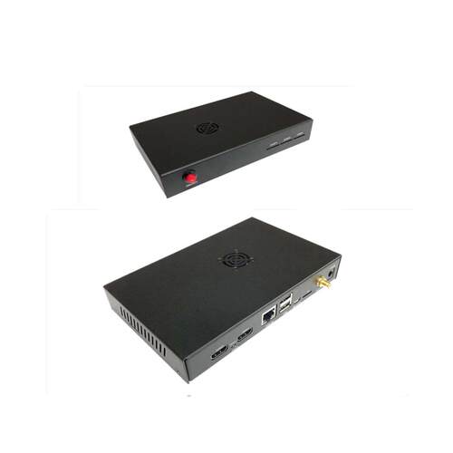 树莓派 RaspberryPi CM4 CM4IO金属外壳磨砂黑带风扇开机键