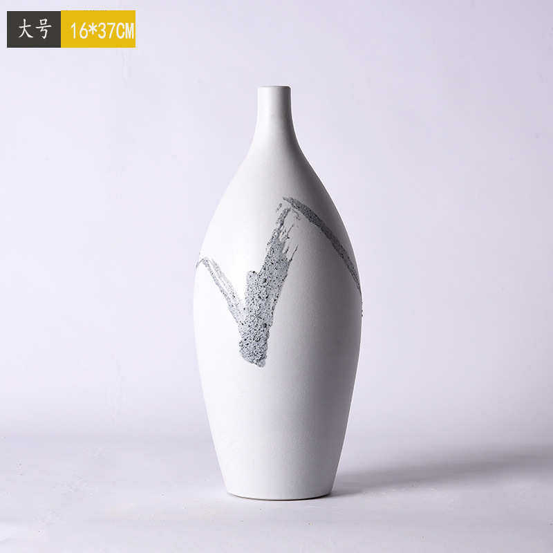 样板间家居插花玄关客厅新摆件电视柜装饰品陶瓷中式书房台面花瓶