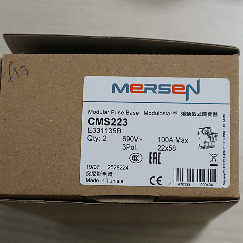 cms223雷保险丝雷底座3p 法690v座全新 22x58  现货熔断器法