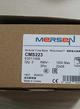 全新现货法雷 CMS223 保险丝座690V 3P 22x58法雷熔断器底座