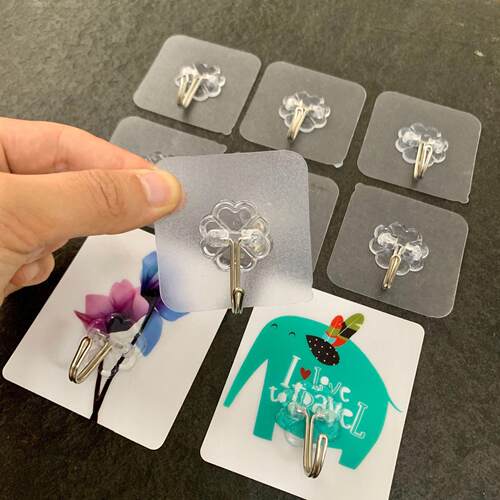 No-drill hooks, super strong self-adhesive wall-mounted, tra