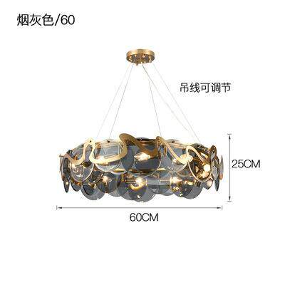 后现HX9906代美式红客厅吊艺术卧吊灯网简约玻璃餐厅室书房样板间