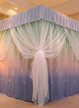 .遮光落地宫式廷帘子蚊帐一体少女家用1LWS5m1.床8米床幔加密防尘