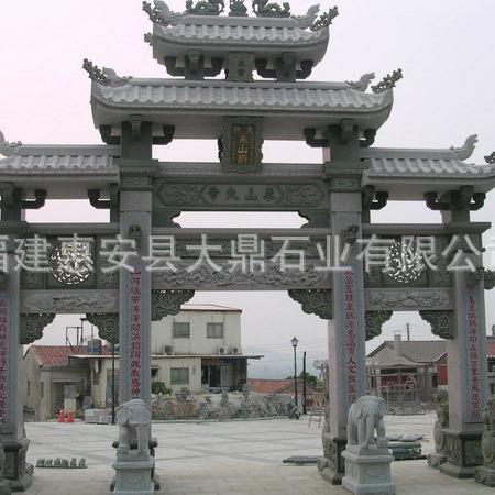 石牌坊雕刻公园村庄石牌坊寺庙祠堂石雕牌楼福建石雕厂供应