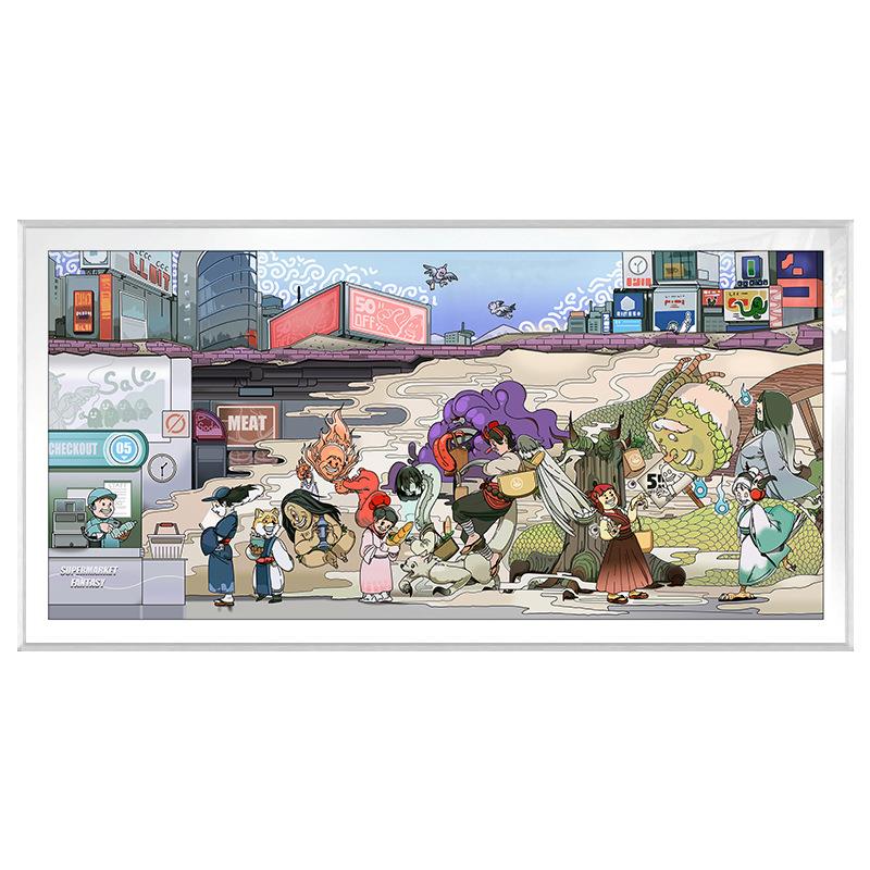百鬼夜行神话主题日漫装饰画日式餐厅酒吧客厅壁画工作室巨幅挂画