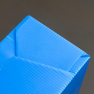 蓝色中空板文件箱多尺寸颜色周转箱折叠瓦楞纸箱办公文件收纳