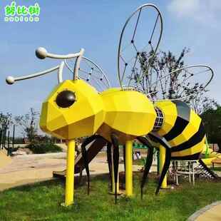户外园林仿真动物摆件公园无动力非标蚂蚁滑梯组合玩具乐园制作