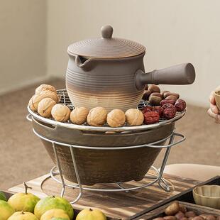 围炉煮茶罐罐壶侧把奶茶煮茶壶带盖户外碳炉家用烤火炉茶具套装